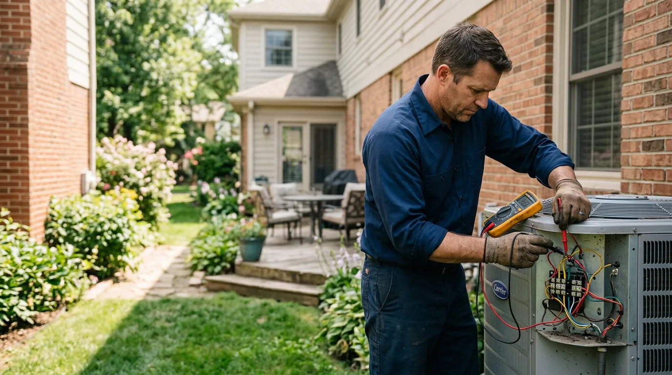 HVAC technician working near Winchester, CT